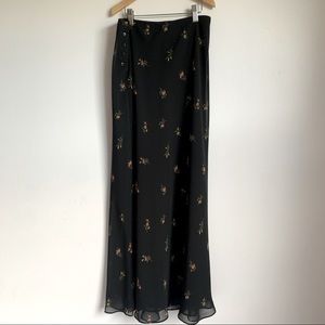 VINTAGE COMPAGNIE INTERNATIONALE EXPRESS BLACK FLORAL NEW COTTAGECORE MA…